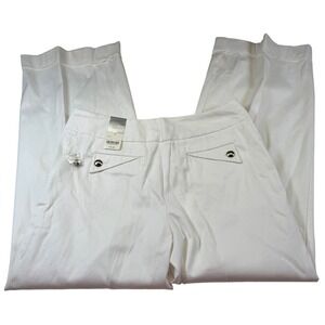 WORTHINGTON Modern Fit Wide Leg Trouser Dress Pants White Size 10‎ NEW